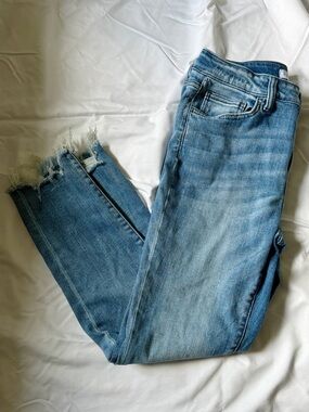 Flying Monkey Buckle High-Rise Button Fly Skinny Jeans